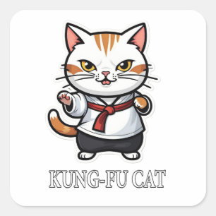 Carré Sticker cool Kung-Fu