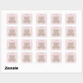 Carré sticker coqete mignon (Feuille)