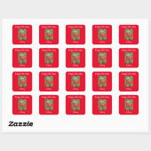 Carré Sticker Corfou Red Poppies (Feuille)