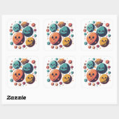 Carré Sticker Cosmic Party Planets (Feuille)