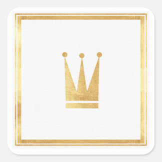 Carré Sticker Couronne Or