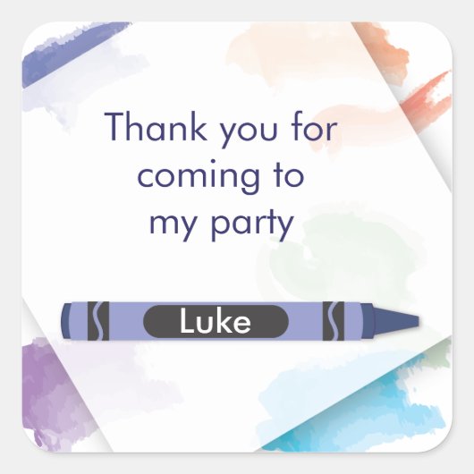 Carré Sticker Crayon Favor | Bue (Devant)