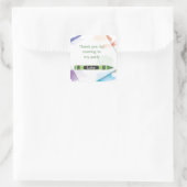 Carré Sticker Crayon Favor | Vert (Sac)