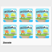 Carré Sticker Critter.Co 3" (feuille de 6) (Feuille)