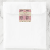 Carré Sticker Cupcake Rose (Sac)
