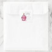 Carré Sticker Cupcake Rose Cute (Sac)