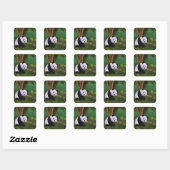 Carré Sticker Cute Panda (Feuille)