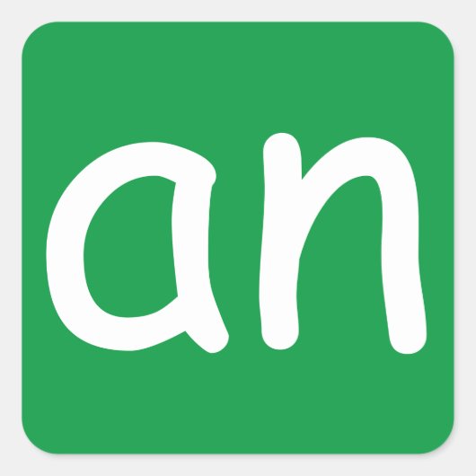 Carré Sticker CVC Mots ‘-an’ (Devant)