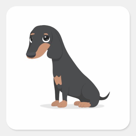 Carré Sticker Dachshund (Devant)