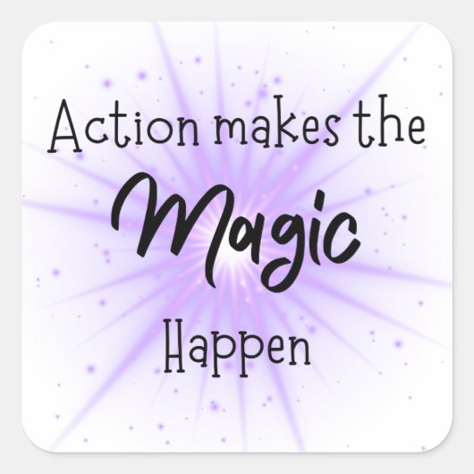 Carré Sticker d'affirmation positive (Devant)