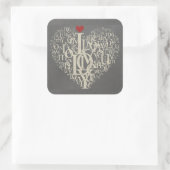 Carré Sticker d'amour (Sac)