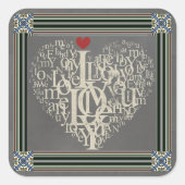 Carré Sticker d'amour (Devant)