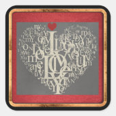 Carré Sticker d'amour (Devant)