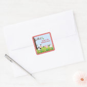 Carré Sticker d'anniversaire pour animaux de ferme migno (Enveloppe)