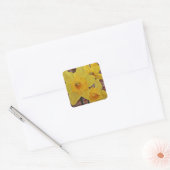Carré Sticker d'art jonquille jaune (Enveloppe)