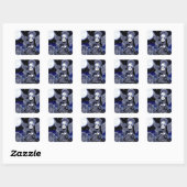 Carré Sticker d'art "Tabitha" Blue Gothic Angel (Feuille)