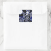 Carré Sticker d'art "Tabitha" Blue Gothic Angel (Sac)