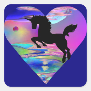 Carré Sticker d'art Unicorn Irrésistible Utherworld