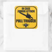 Carré Sticker d'attaque Coque Zombie (Sac)