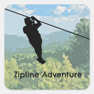 Carré Sticker d'aventure Zipline