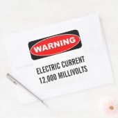 Carré Sticker d'avertissement 12000 MV (Enveloppe)