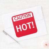Carré Sticker d'avertissement à chaud (Enveloppe)