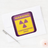 Carré Sticker d'avertissement de rayonnement (Enveloppe)