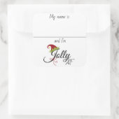 Carré Sticker de boisson Marker Nom drôle Noël dire (Sac)