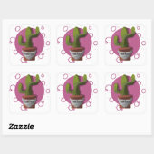Carré Sticker de cactus sans serrure (Feuille)