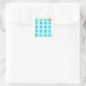 Carré Sticker de calculateur (Sac)