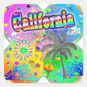 Carré Sticker de Californie Quadro Seasons (Devant)