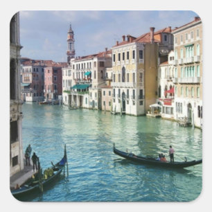 Carré Sticker de canal de Venise