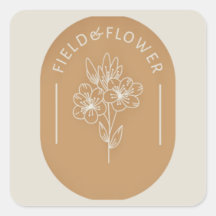 Sticker de champ et de fleurs