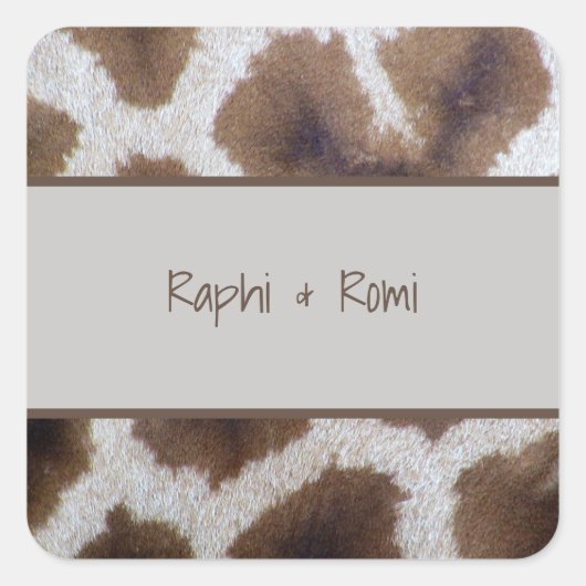 Carré Sticker de détection de girafe (Devant)