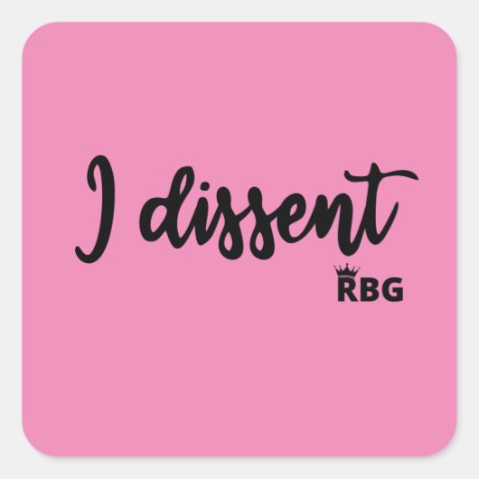 Carré Sticker de dissidence RBG I (Devant)