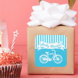 Carré Sticker de douche à vélo pour bébé vintage