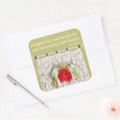 Carré Sticker de fierté et de préjugé incandescente (Enveloppe)