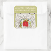 Carré Sticker de fierté et de préjugé incandescente (Sac)