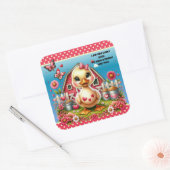 Carré Sticker de jour pour canard Valentines (Enveloppe)