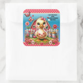 Carré Sticker de jour pour canard Valentines (Sac)