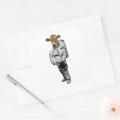 Carré Sticker de Kuh Astronaut (Enveloppe)