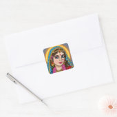 Carré Sticker de la déesse Radha | Radha Sp Divin Hindu (Enveloppe)