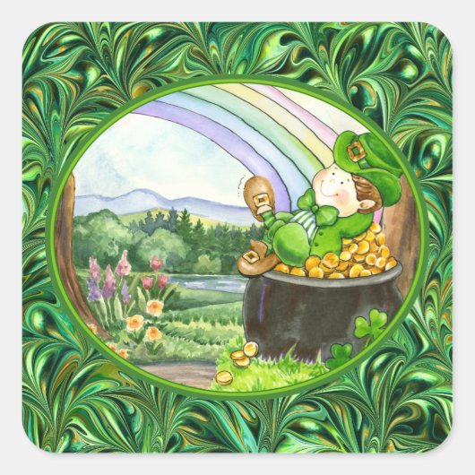 Carré Sticker de la Saint Patrick (Devant)