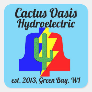 Carré Sticker de la société Cactus Oasis Hydroelectric