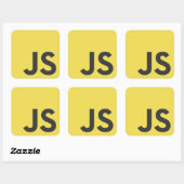 Carré Sticker de langage de programmation JavaScript (Feuille)