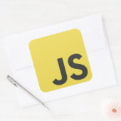 Carré Sticker de langage de programmation JavaScript (Enveloppe)