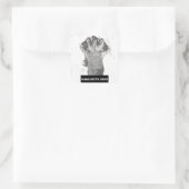 Carré Sticker de l'armée de Kitty foncé blanc (Sac)