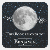Carré Sticker de livre lunaire (Devant)