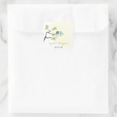 Carré Sticker de mariage de printemps Inséparables de fl (Sac)