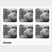 Carré Sticker de méduse de lune (Feuille)